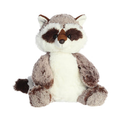 Aurora Rocky Raccoon snuggle plush with soft velvety fur for cozy cuddles.
