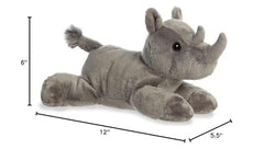 Aurora Rodney Rhino plush gray 12in size for collections.