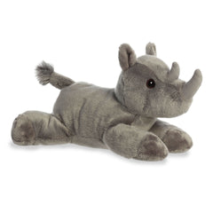 Aurora Rodney Rhino plush gray face detail for cozy snuggles.