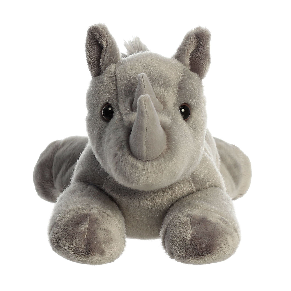 Aurora Rodney Rhino plush gray full body shot ideal for play.