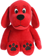 Aurora Sitting Clifford plush – face detail; friendly expression for bedtime cuddles.