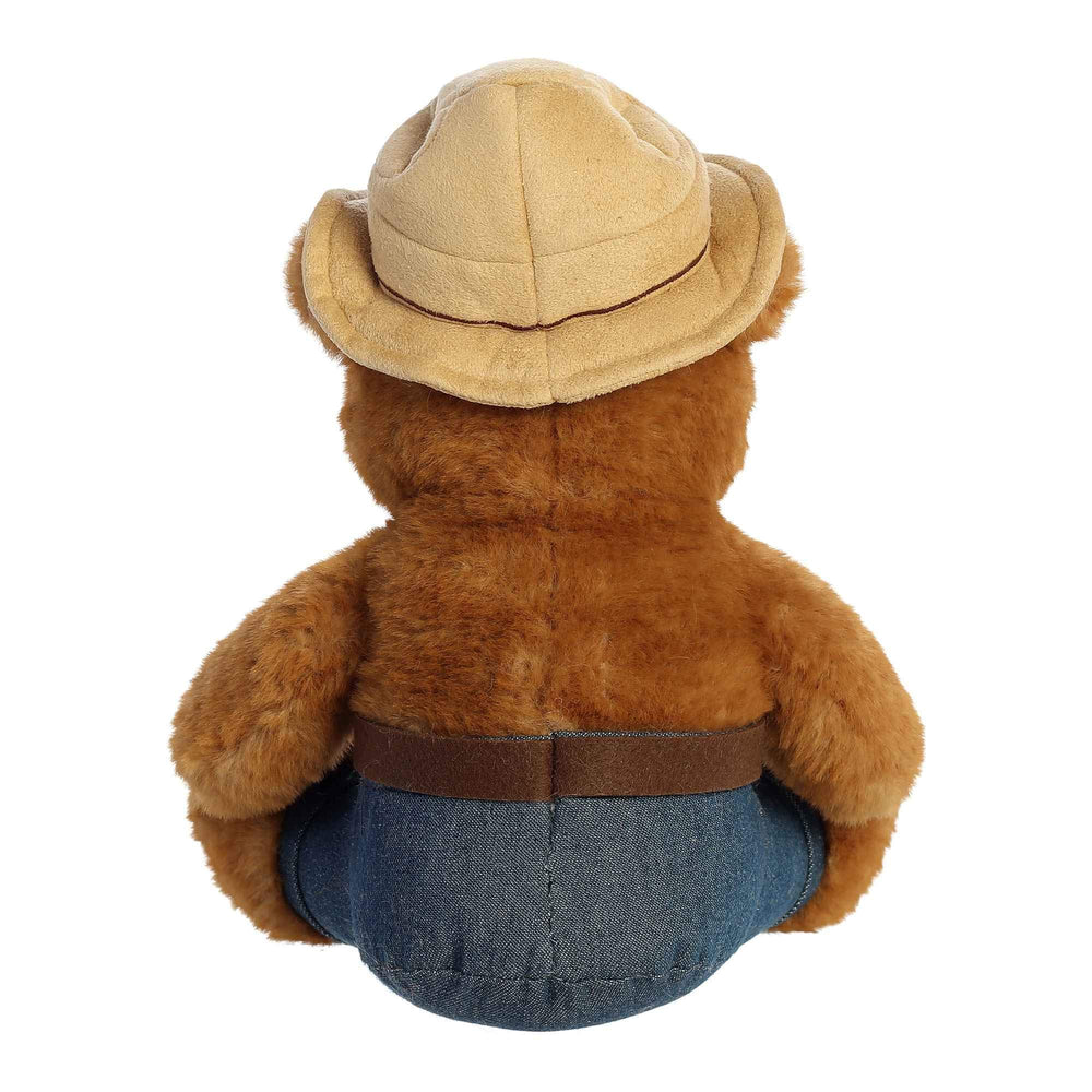 Durable stitching on the Aurora Smokey Bear plush for long lasting use.