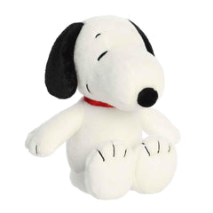 Aurora Snoopy plush front view, ideal cuddle buddy for kids and fans.