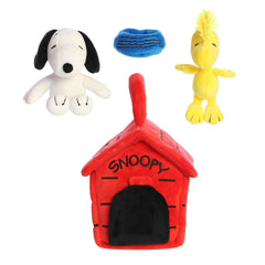 Aurora Snoopy plush with Woodstock, soft and cuddly, perfect for Peanuts fans