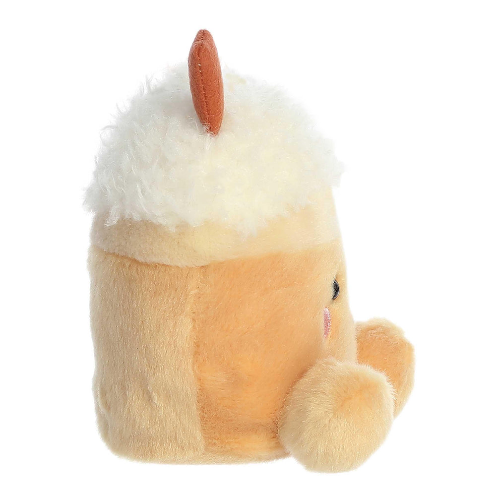Aurora Speckle Pumpkin Spice Latte plush detail foam, soft texture for gentle squeezes.