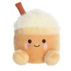 Aurora Speckle Pumpkin Spice Latte plush front view, ideal for seasonal decor and hugs.