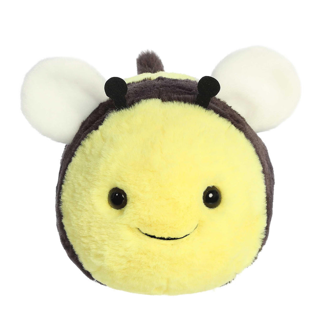 Aurora Spudsters Bee Plush yellow 10-inch size ideal for bedtime comfort.