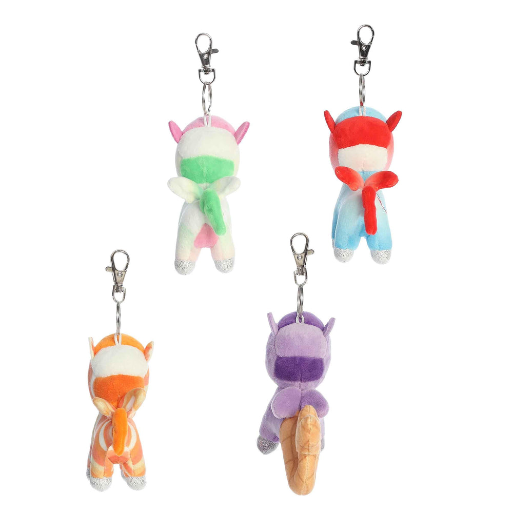 Aurora Tokidoki Frozen Treats plush clip attachment, easy clip-on for bags and jackets.