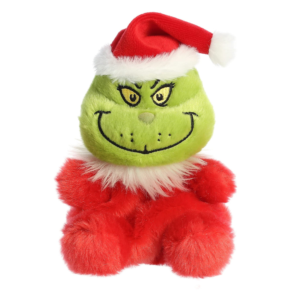 Aurora Whimsical Dr. Seuss Santa Grinch Palm Pals red plush for cozy holiday fun