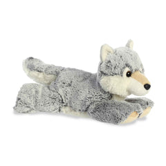 Aurora Winter Wolf Flopsie front view plush for cozy imaginative play