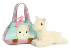 Removable llama ready to carry or tuck inside the bag.