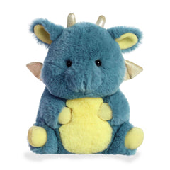 Aurora World Rolly Pet Egan Dragon blue fur plush for cozy cuddles