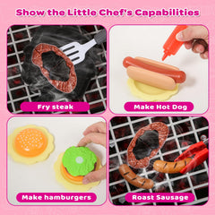 AuroTops pink kitchen toy uses non‑toxic plastic for sturdy, kid‑friendly design.
