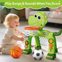 AuroTops rolling wheels with dinosaur patterns encourage mobility and exploration.