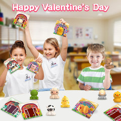 A close up of soft BPA free puppets with string
