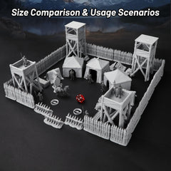AUSPDICE AF676 barricades layout forming engaging tactical battlefield scenes