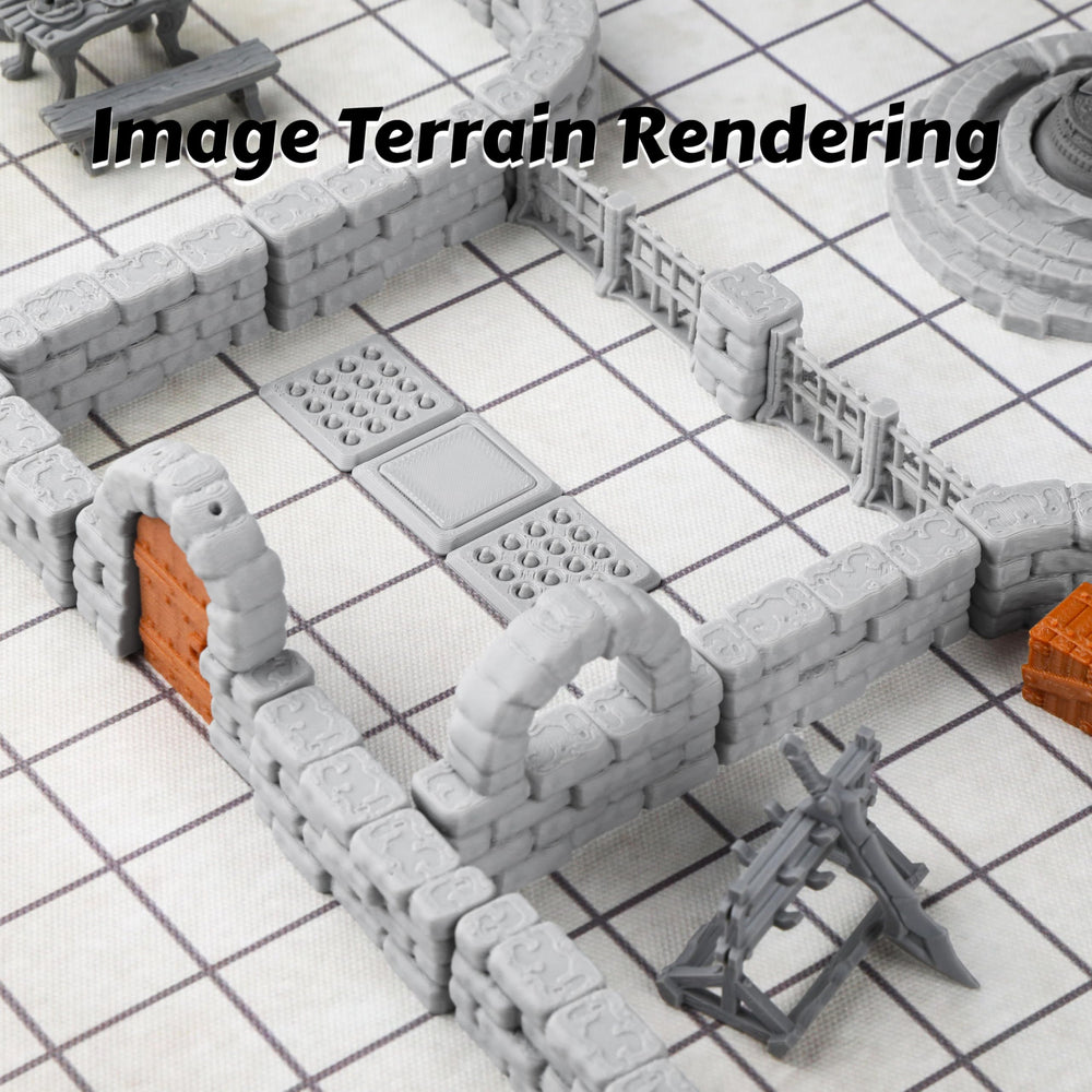 AUSPDICE modular dungeon system enables customizable tabletop scenes.