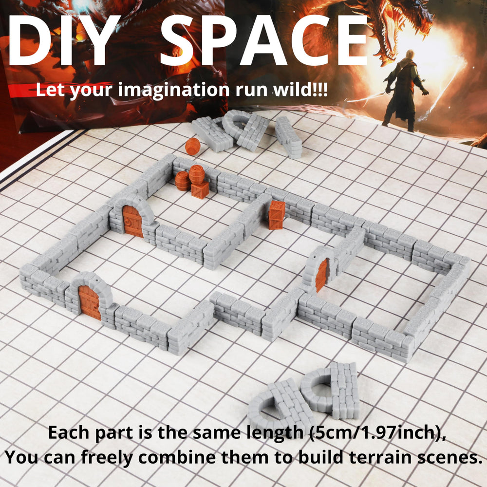 AUSPDICE Dungeon Windows 4pcs enabling atmospheric dungeon scenes on maps.