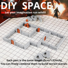 AUSPDICE Dungeon Windows 4pcs enabling atmospheric dungeon scenes on maps.