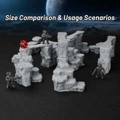 AUSPDICE Pit Canyon 28–32mm scale fits standard miniatures.