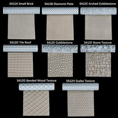 AUSPDICE Terrain Texture Roller pattern imprint close-up for foam projects.