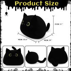 Auspicious Beginning black cat plush Halloween decor idea in a room