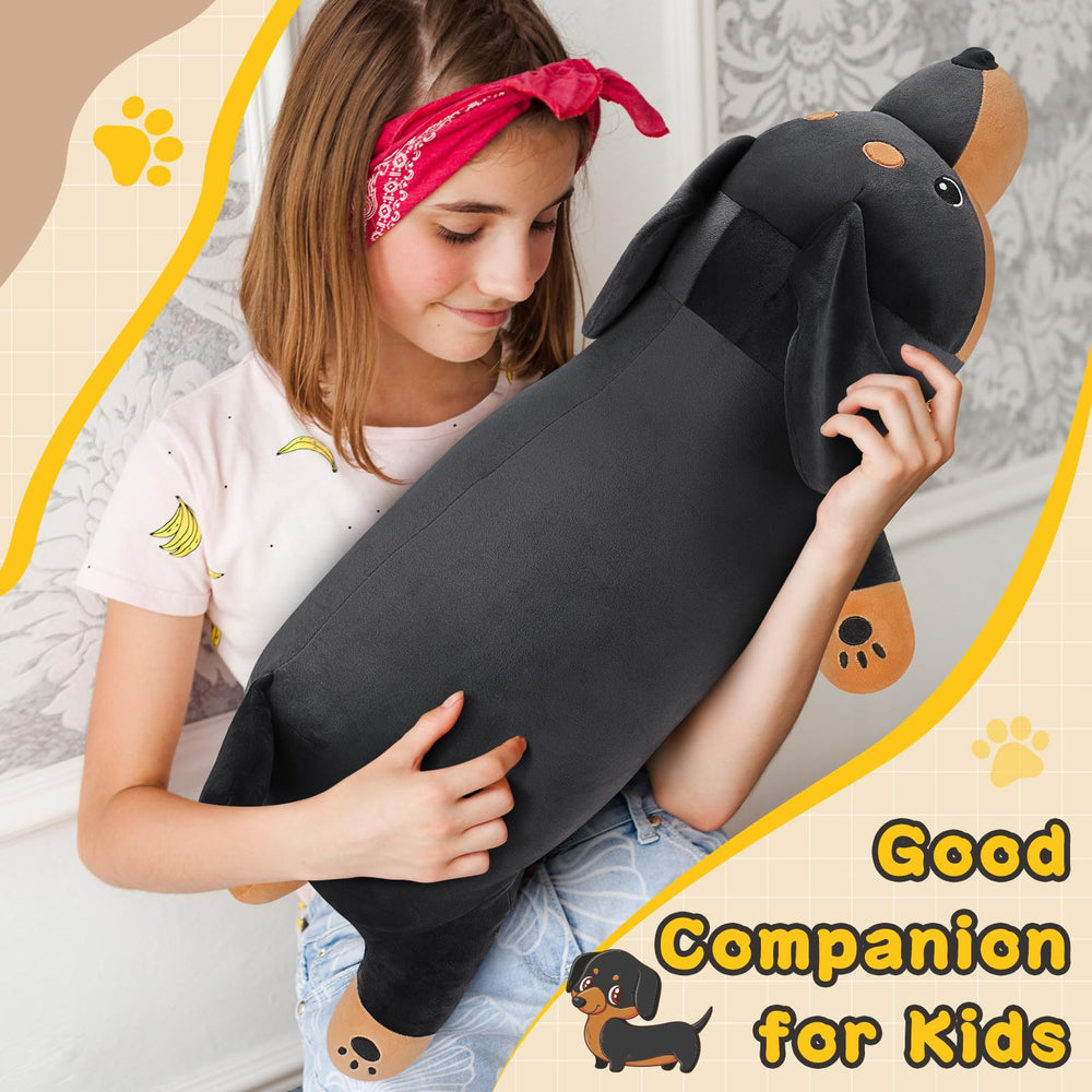 Auspicious Beginning dachshund plush gift-ready presentation ideal for gifting.
