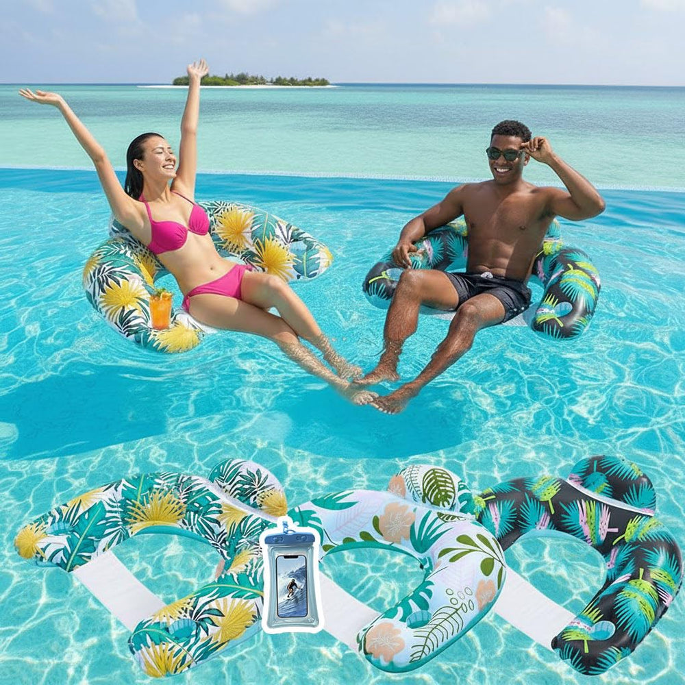Auspicious Rain 3-pack pool floats for adults with stable lounging and comfort
