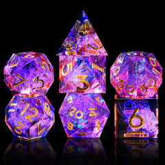 AUSTOR hand-cast natural resin dice highlight durable, eco-friendly material.