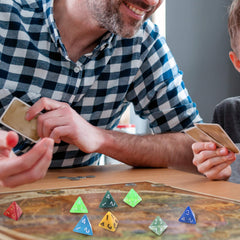 AUSTOR D4 dice set shows random color mix with no repeats for variety.