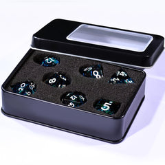 AUSTOR foam-lined metal storage box keeps dice safe