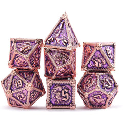 AUSTOR dragon-design metal dice showing craftsmanship and motif