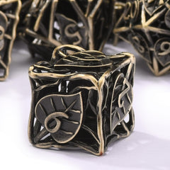 AUSTOR DND dice in metal box for safe storage and travel.