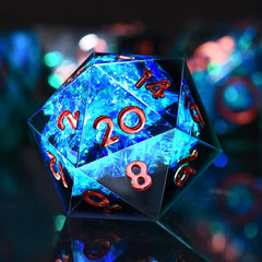 AUSTOR foam storage box keeps seven dice organized and ready for transport