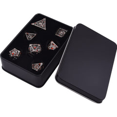 AUSTOR seven-die set ideal for D&D, MTG, and tabletop RPG sessions.