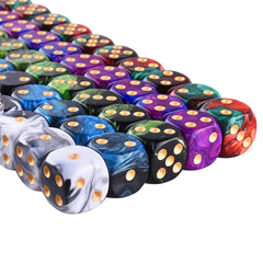 AUSTOR two-tone dice in black and white improve pip visibility for quick turns.