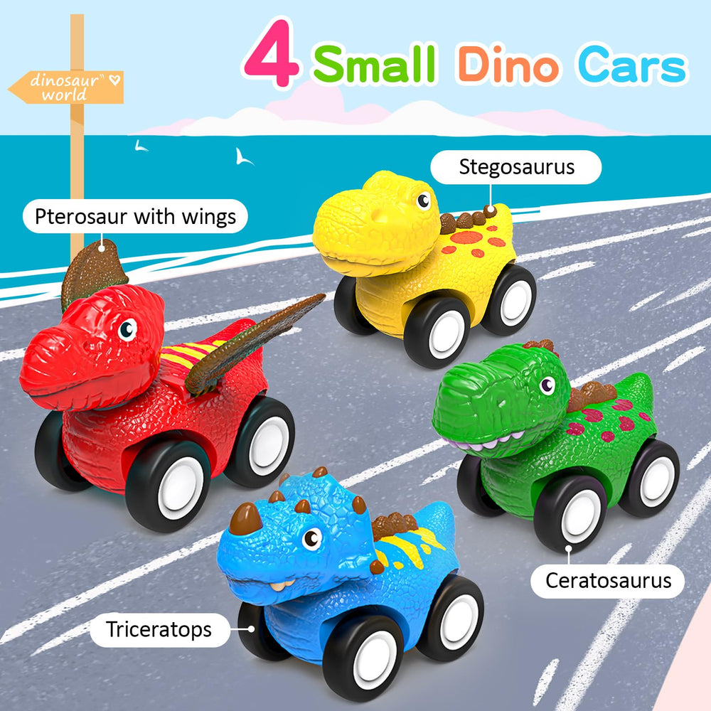 AUTGA Triceratops mini pull-back car for imaginative adventures.