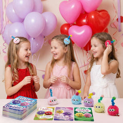 Classroom setup showing AUUGUU valentines exchange and party use