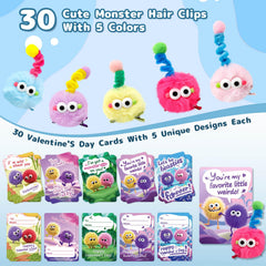 AUUGUU valentines goodie bag idea with clips for non-candy gifts