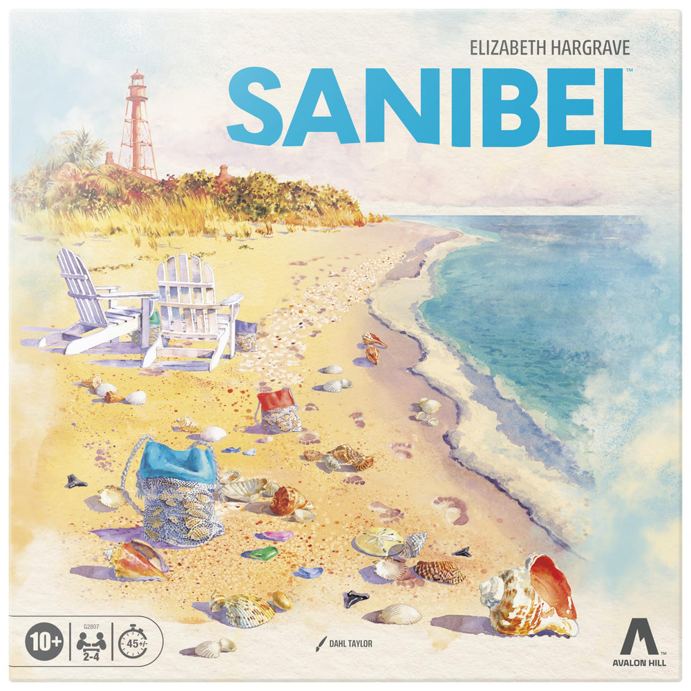 Avalon Hill Sanibel field guides revealing shell facts during play.