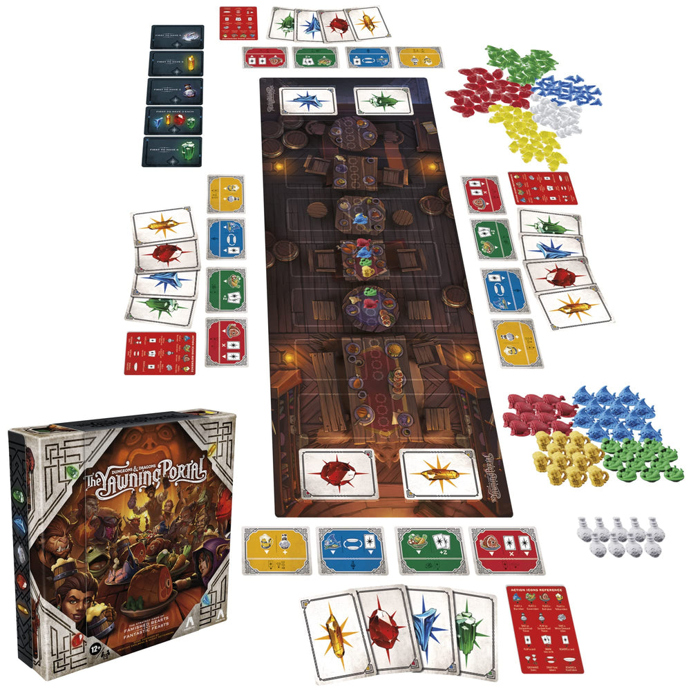 Avalon Hill Yawning Portal hero cards featured, variety enhances replay and strategy.
