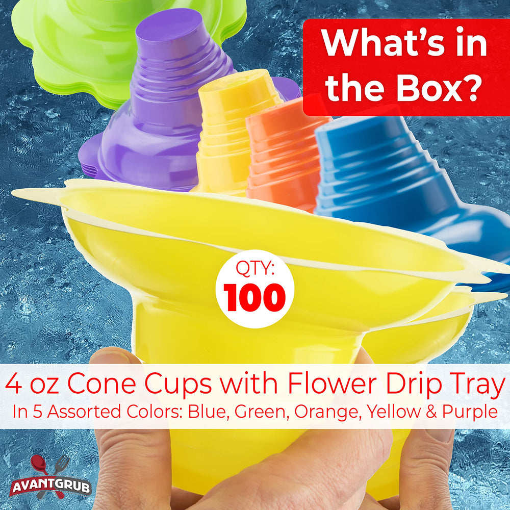 Avant Grub drip-catching flower rim design protects clothing from spills during treats.