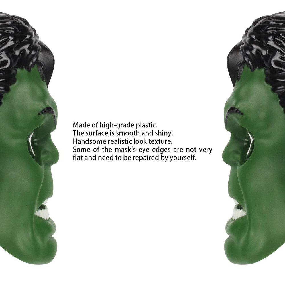 Avazera superhero mask green print detail, sharp colors resist fading during play