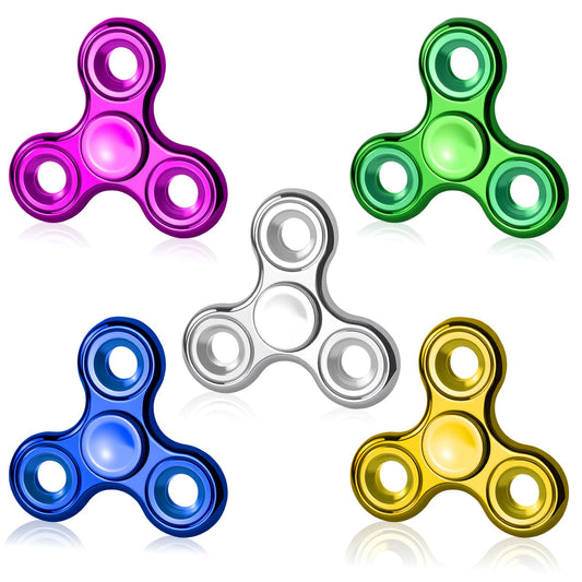Aveloki fidget spinner in sleek metal for calm focus during work