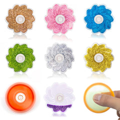 Aveloki flower shaped glitter fidget spinner for calm focus
