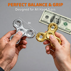 Aveloki precision-centered spinner displayed on a casual desk