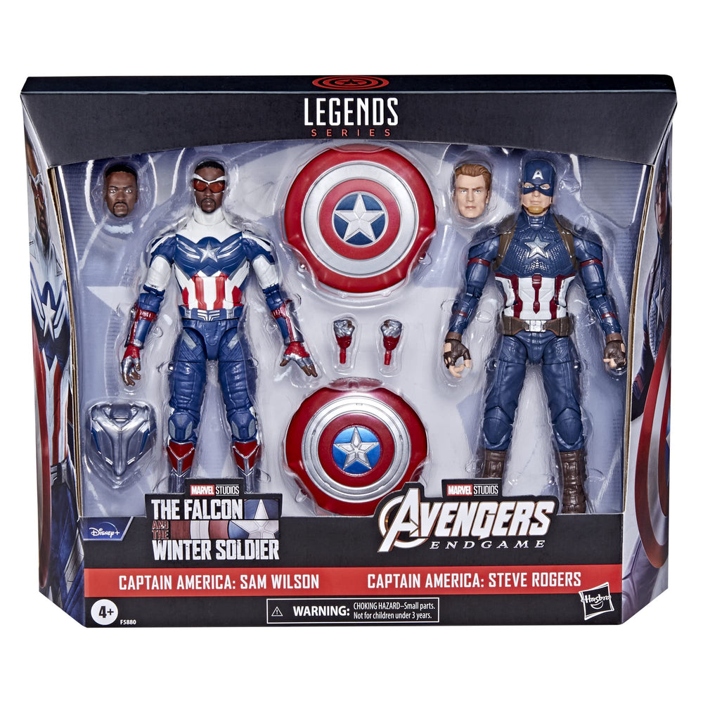 Avengers Captain America 2-Pack: Sam Wilson with wings, premium MCU-inspired figure