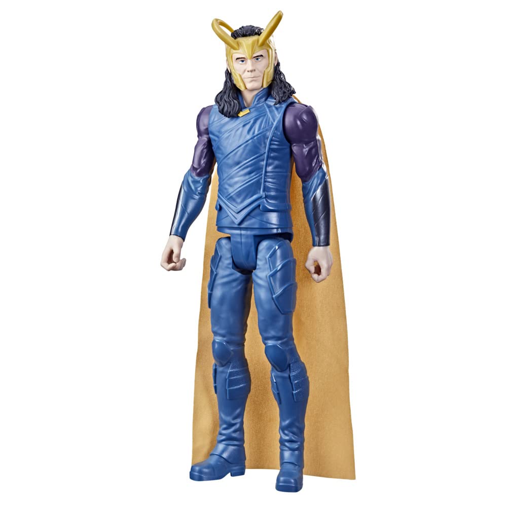 Loki displayed with other Avengers figures for collection display