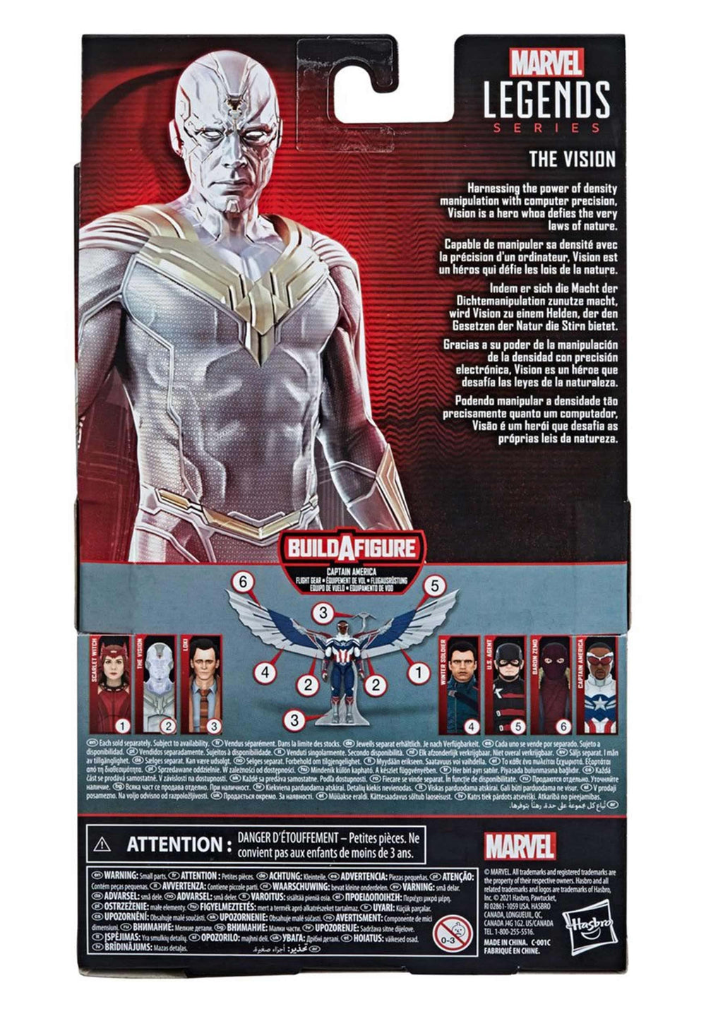 Avengers Marvel Legends Series box packaging for collection display.