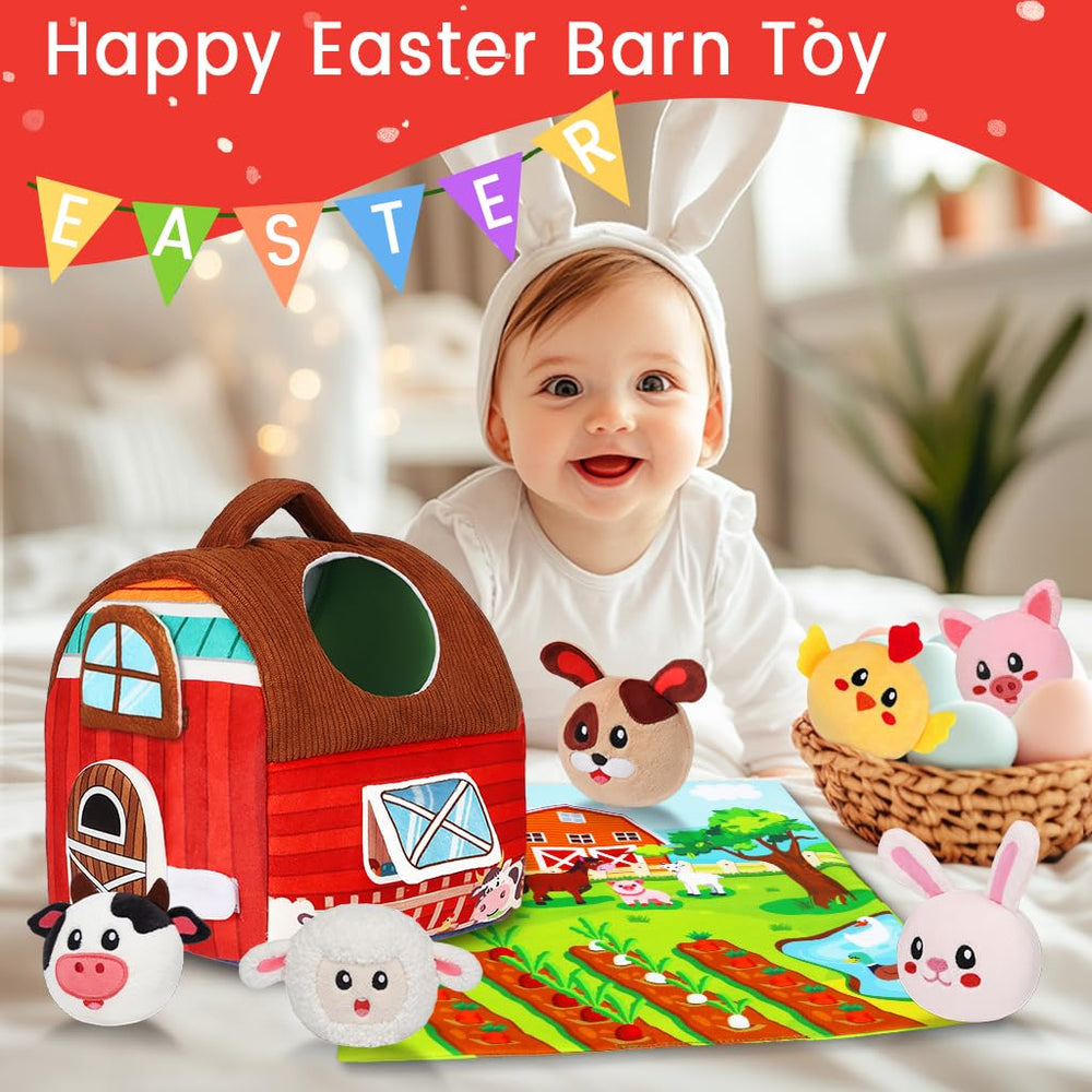 Avesa plush cow and dog toy set for coordinated play.